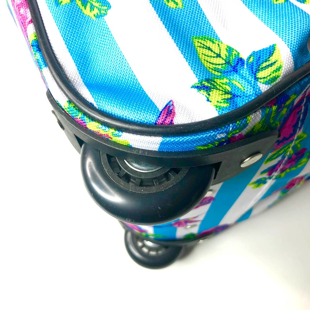 Betsey Johnson Stripe Floral 22" Rolling Duffle - Picture 7 of 12